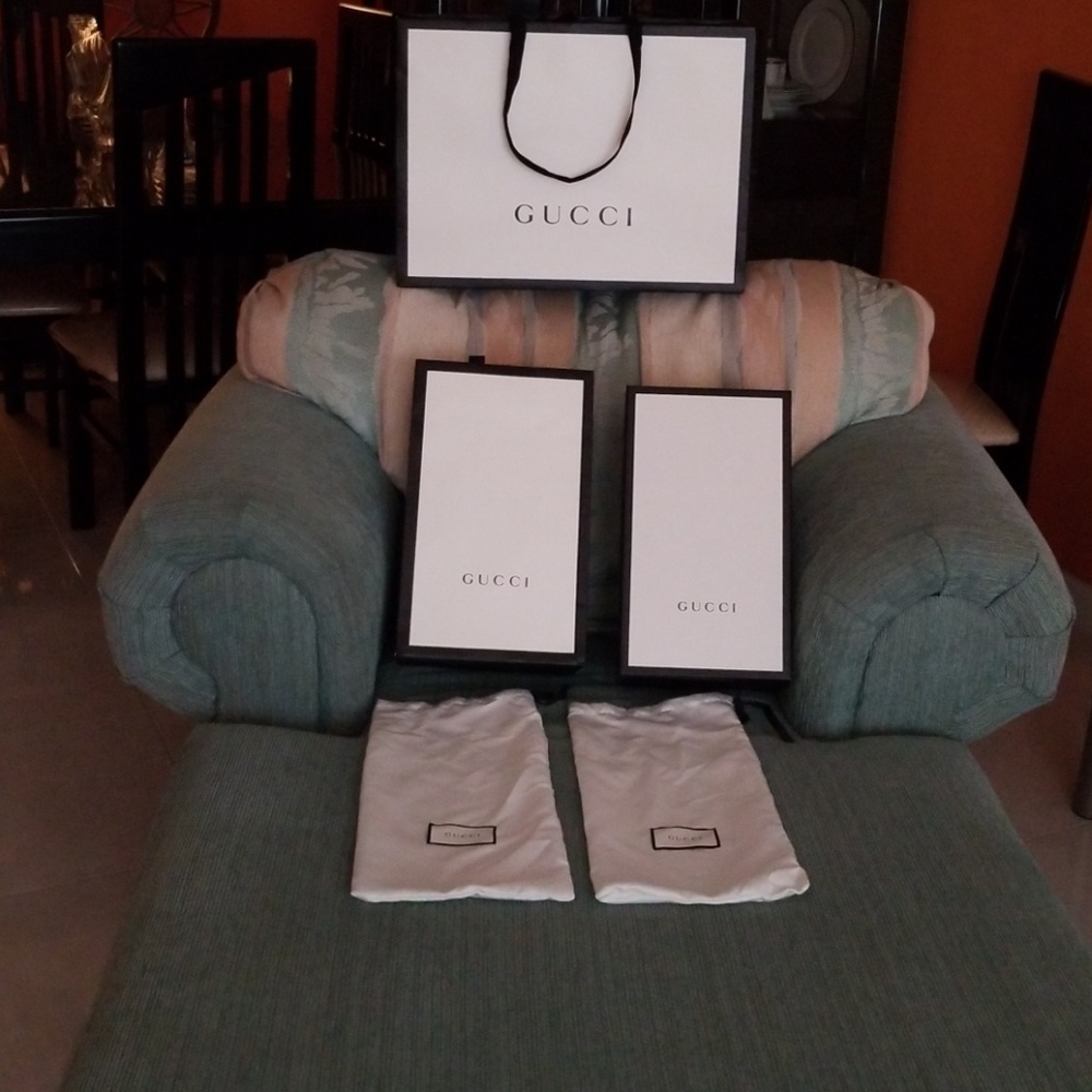Gucci gift bags box and dust bags